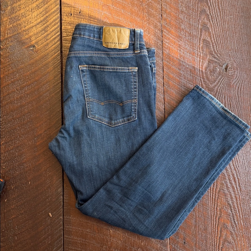 American Eagle Flex Slim Jeans Mens 34x30 Dark Wash Stretch Denim Pants
